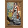 thumbnail image 1 of Interior with Artist's Sister, Emma Weie 24x16 Gold Ornate Wood Framed Canvas Art by Edvard Weie, 1 of 2