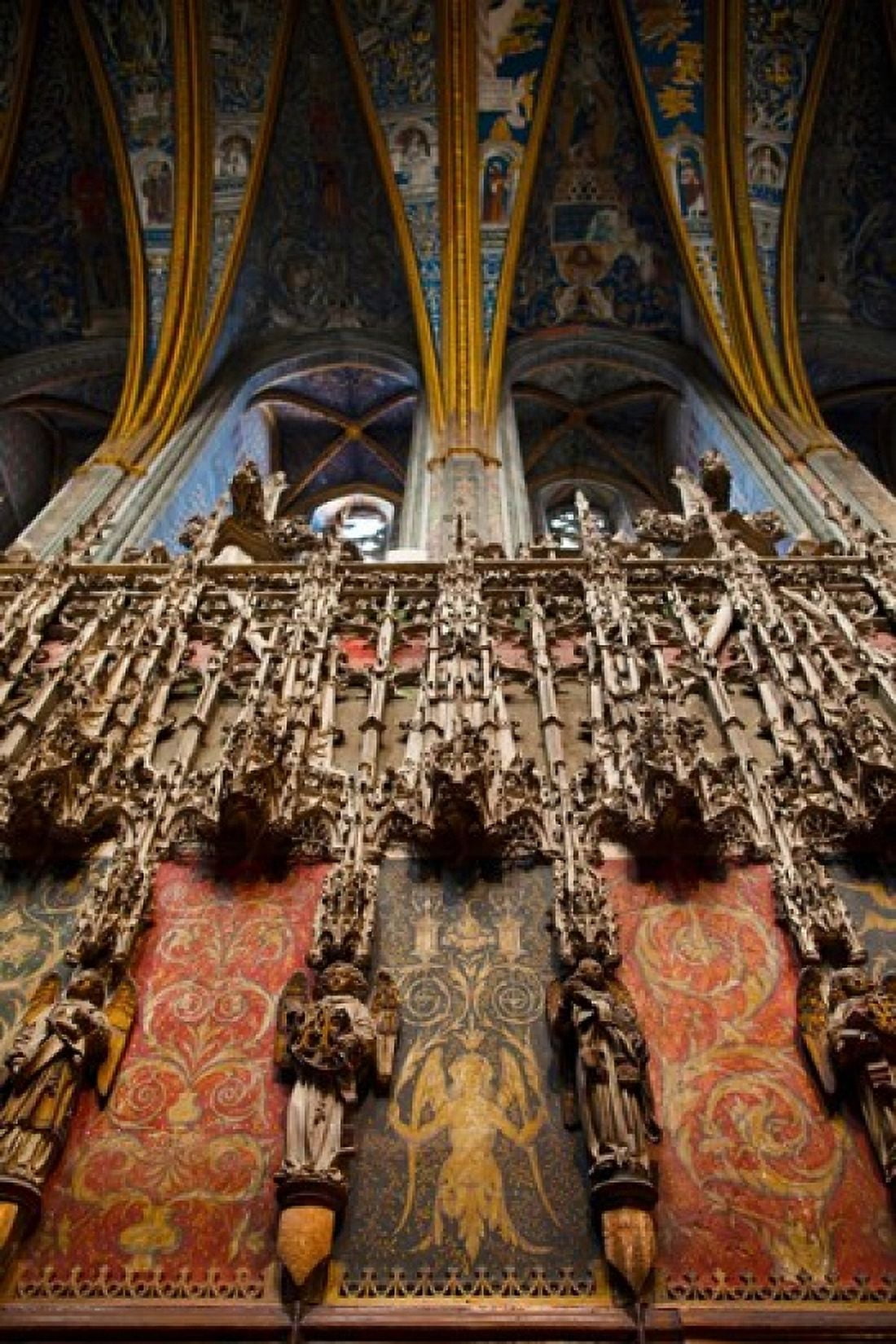 Interiors of Cathedrale Sainte-Cecile Albi Tarn Midi-Pyrenees France Canvas Art - Panoramic Images (24 x 36)