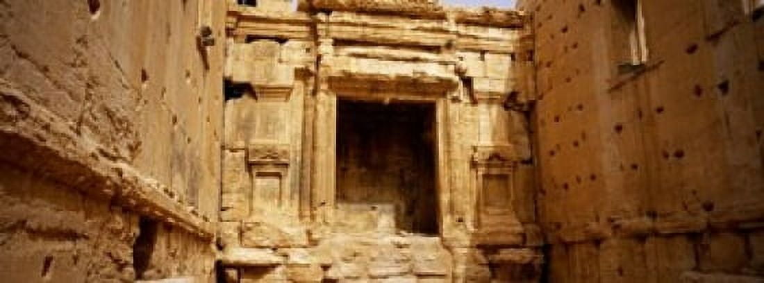 Interiors of Cella the hollies part of a temple Palmyra Syria Canvas Art - Panoramic Images (15 x 6)