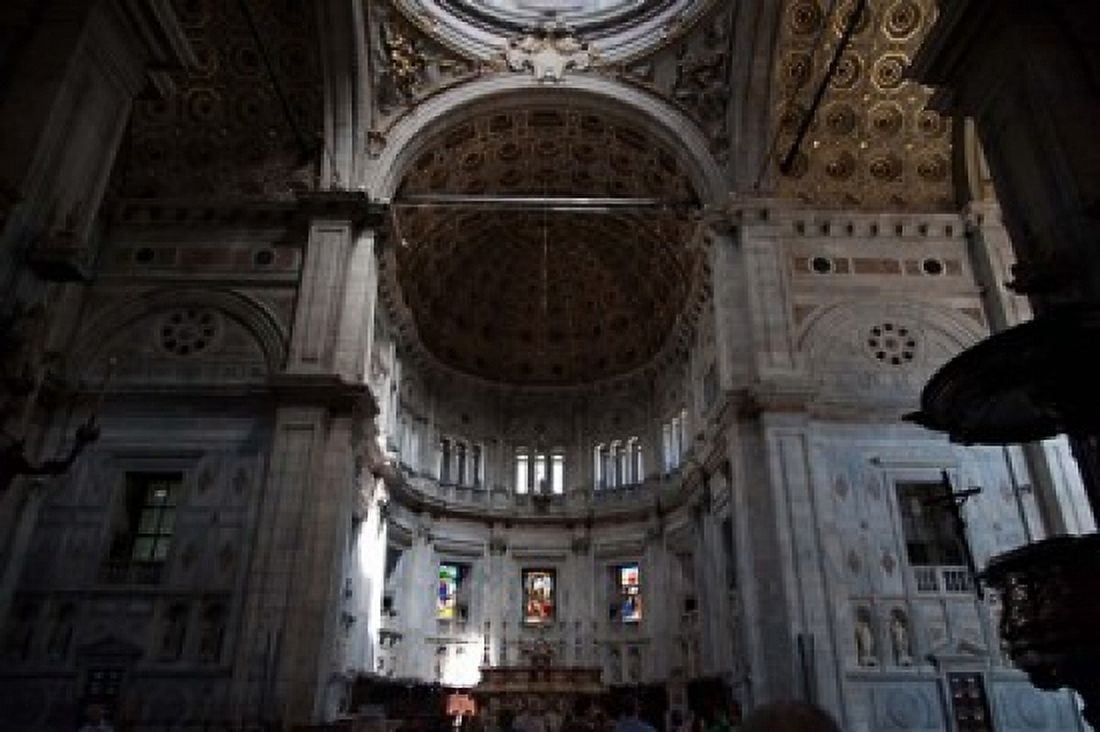 Interiors of Como Cathedral Como Lombardy Italy Canvas Art - Panoramic Images (36 x 24)