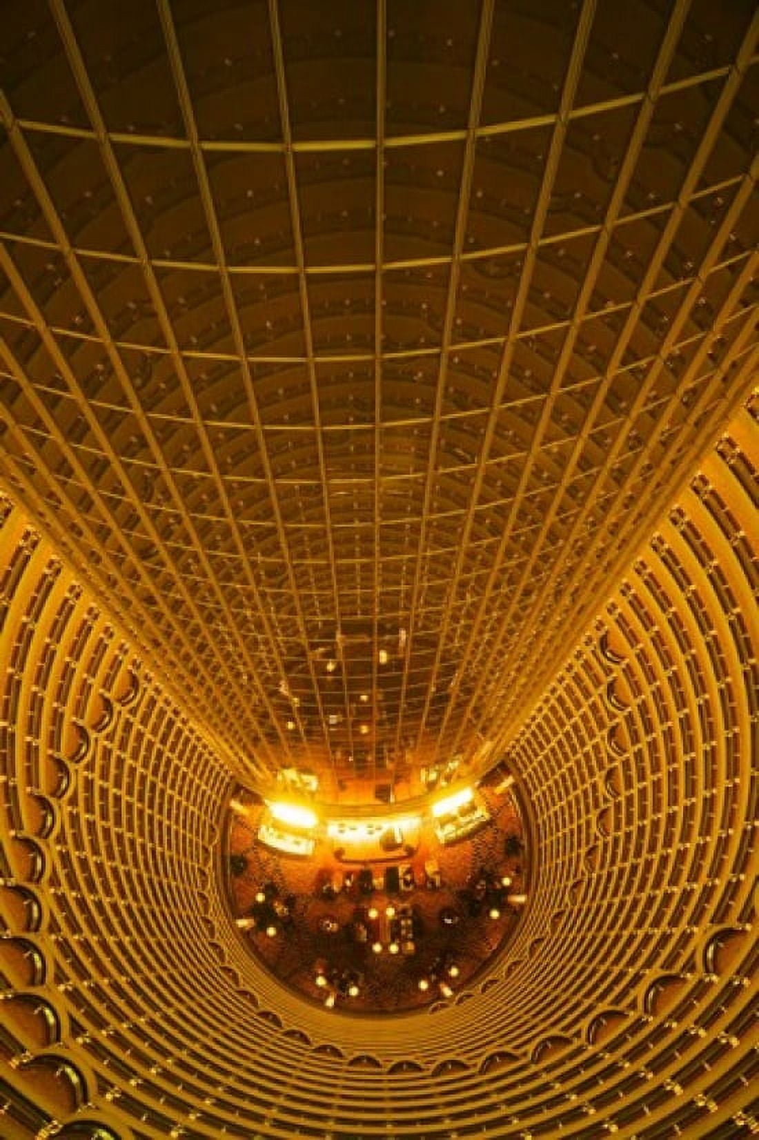 Interiors of Jin Mao Tower looking down to the lobby of the Grand Hyatt hotel Lujiazui Pudong Shanghai China Canvas Art - Panoramic Images (24 x 36)