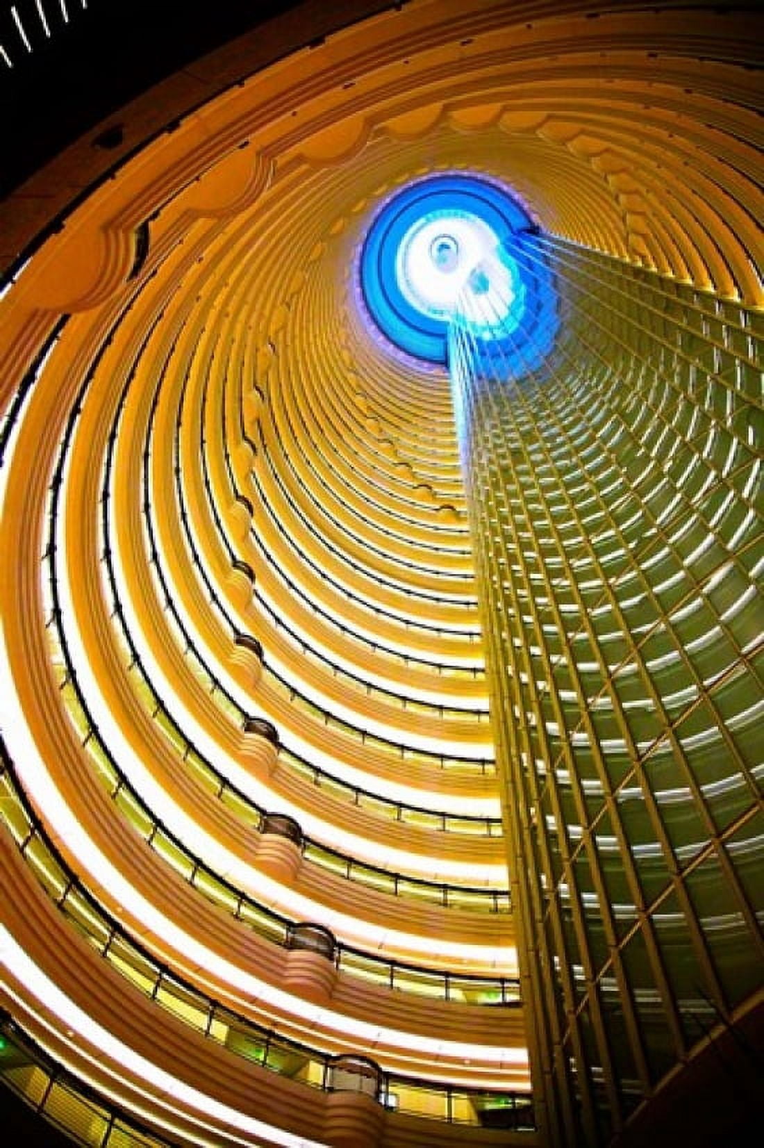 Interiors of Jin Mao Tower looking up from the lobby of the Grand Hyatt hotel Lujiazui Pudong Shanghai China Canvas Art - Panoramic Images (24 x 36)