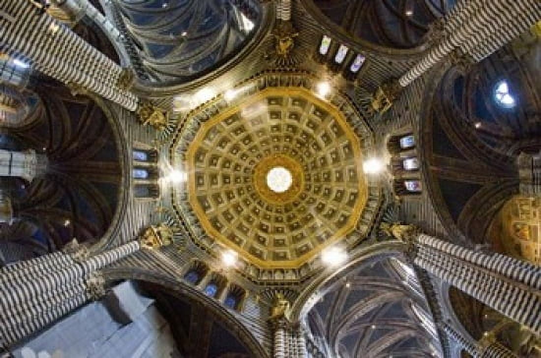 Interiors of Siena Cathedral Siena Tuscany Italy Canvas Art - Panoramic Images (36 x 24)