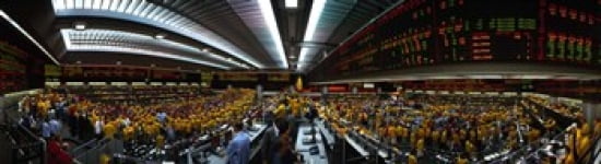 Interiors of a financial office Chicago Mercantile Exchange Chicago Cook County Illinois USA Canvas Art - Panoramic Images (42 x 12)