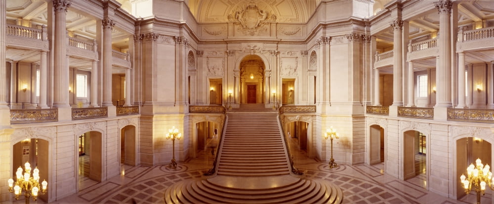 Interiors of a government building City Hall San Francisco California USA Canvas Art - Panoramic Images (6 x 15)