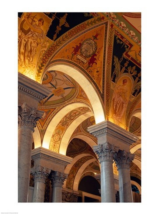 Interiors of a library Library Of Congress Washington DC USA Canvas Art - (18 x 24)