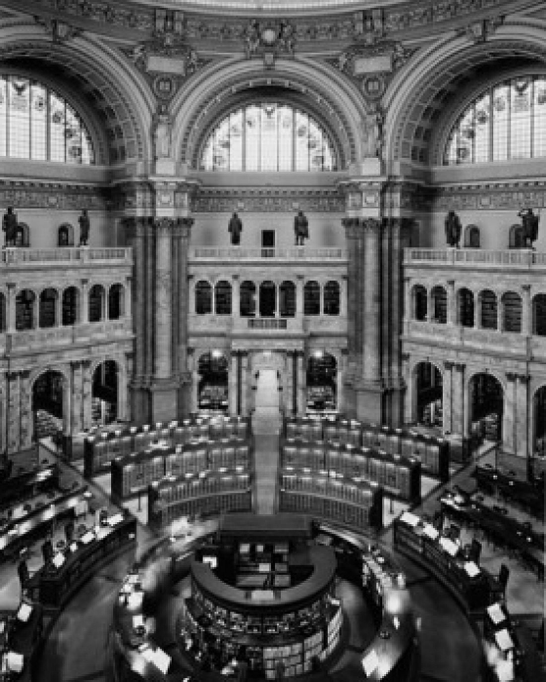 Interiors of a library Main Reading Room Library of Congress Washington DC USA Canvas Art - (24 x 36)