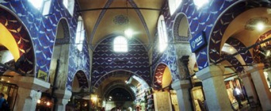 Interiors of a market Grand Bazaar Istanbul Turkey Canvas Art - Panoramic Images (15 x 6)