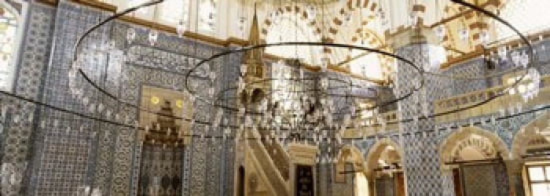 Interiors of a mosque Rustem Pasa Mosque Istanbul Turkey Canvas Art - Panoramic Images (18 x 7)