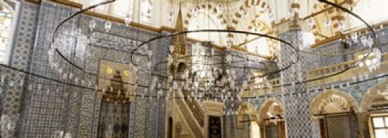Interiors of a mosque Rustem Pasa Mosque Istanbul Turkey Canvas Art - Panoramic Images (36 x 13)
