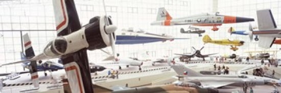 Interiors of a museum Museum of Flight Seattle Washington State USA Canvas Art - Panoramic Images (36 x 12)