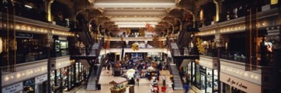 Interiors of a shopping mall Bourse Shopping Center Philadelphia Pennsylvania USA Canvas Art - Panoramic Images (36 x 12)