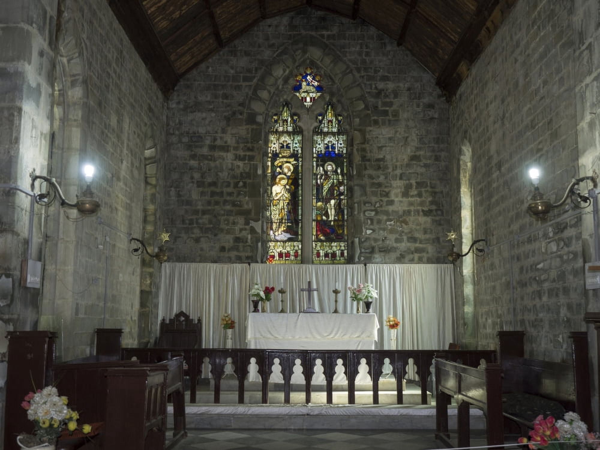 Interiors of the St John in the Wilderness Upper Dharamsala Himachal Pradesh India Canvas Art - Panoramic Images (12 x 16)