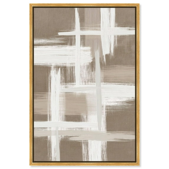 Interlaced Forms IV Canvas Print Boho Wall Art by Art Remedy, Gold Frame, 20 x 30