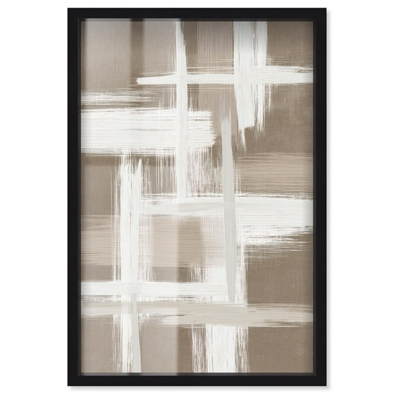 Interlaced Forms IV Shadowbox Print Boho Wall Art by Art Remedy, Black Frame, 24 x 36