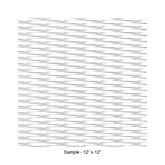 Interlink 12 in x 12 in Ceiling Light Diffuser Panel in Tiffany White Sample - 1 Piece