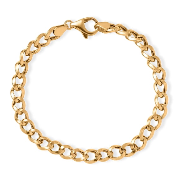 Interlink Chain Bracelet in 10K Yellow Gold 7.25 In 3.76 Grams Christmas Gifts