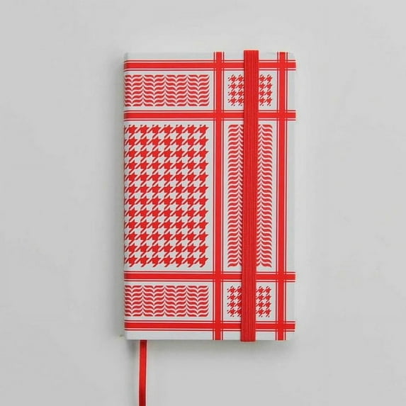 Interlink Notebooks: Red Kaffiyeh Pocket Journal (Hardcover)