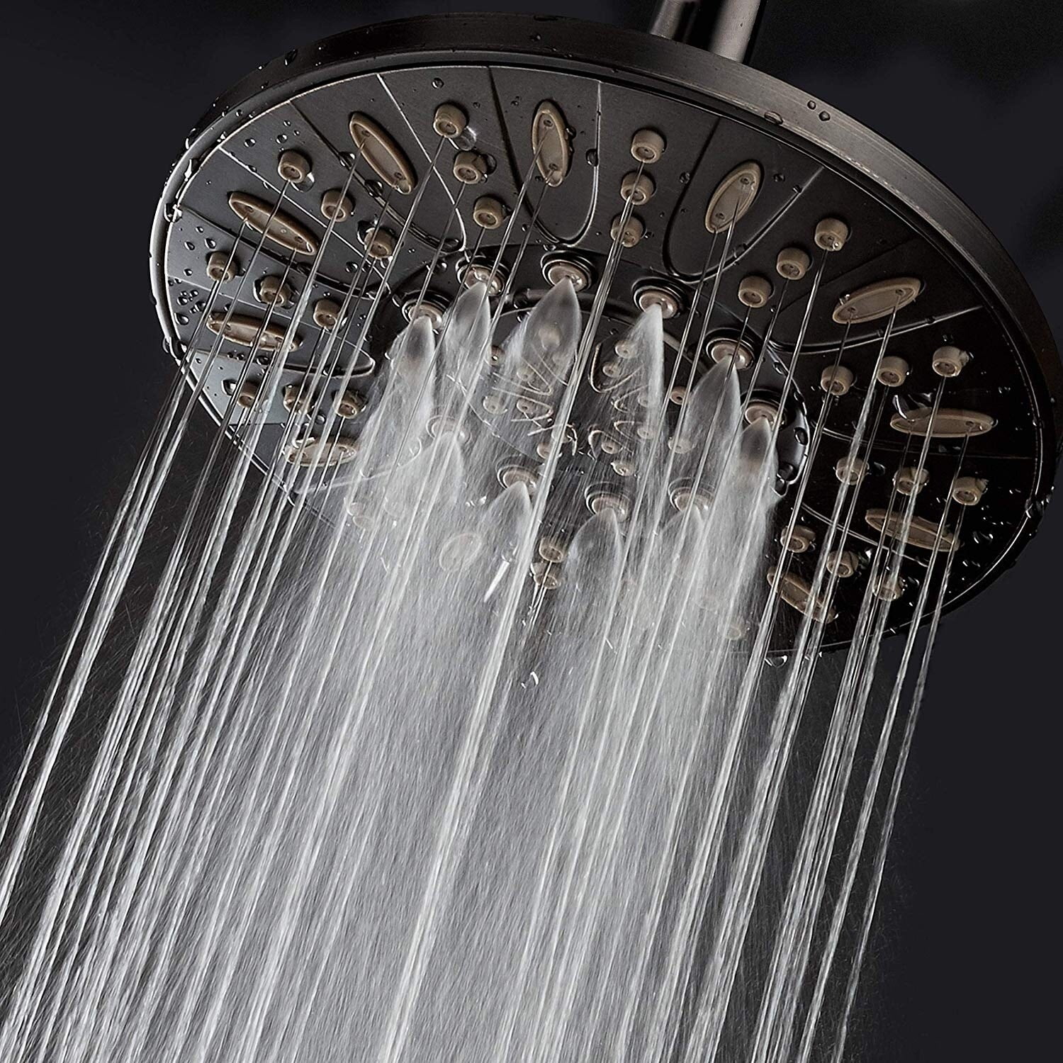 Oil Rubbed Bronze 7-Inch 6-Setting Rain Shower Head