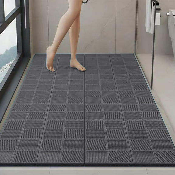 Interlock Defend Slip Bathroom Mats, Waterproof Floor Tiles With Holes for Pool and Shower, Non-Slip Bath and Kitchen Flooring for Indoor and Outdoor Use, Easy To Clean and Reusable Blahzhy