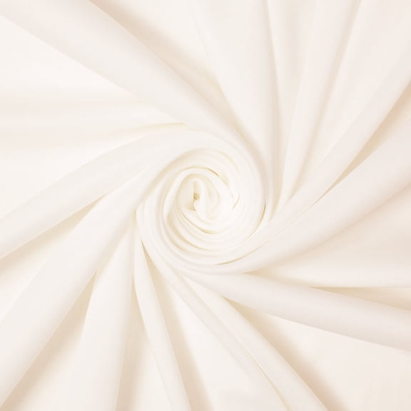 Interlock Knit Lining Fabric 3 oz 70 Denier Lightweight Stretch Polyester By The Yard For Sewing Apparel, Accessories, Decor, & More - White (150 Yards)