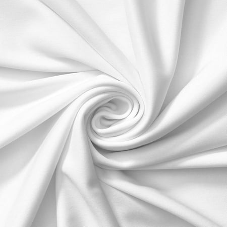 Interlock Lining Poly Stretch Fabric 70 Denier 60" Wide Sold BTY Many Colors (White)