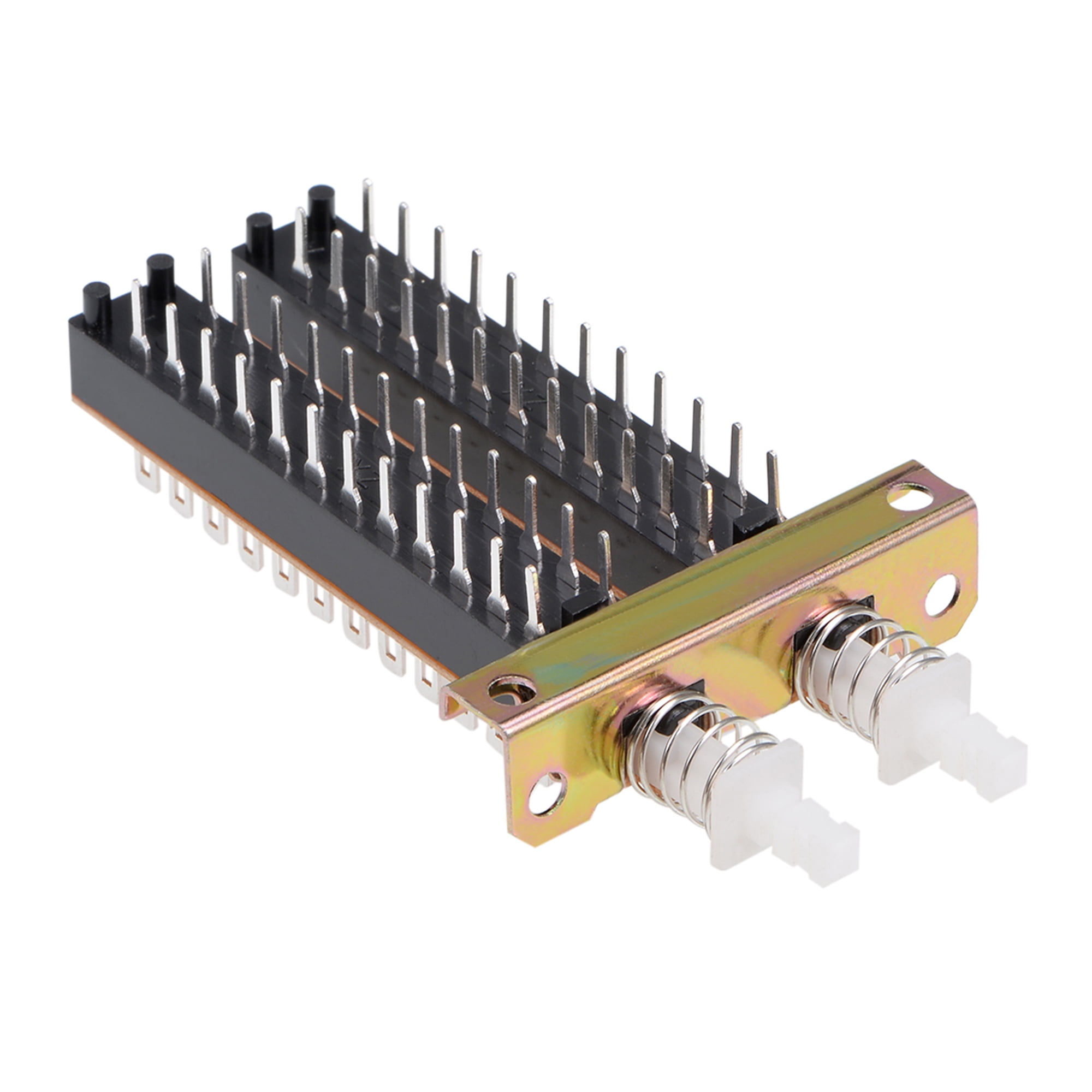 Interlock Push Button Switch, Piano Type 8 Pole Double Throw 24 Pin 2