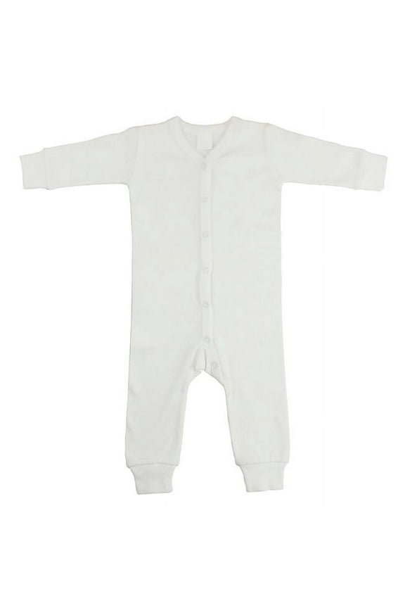 Interlock White Union Suit Long Johns