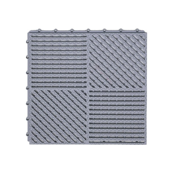 Interlocking Anti-Slip Bathroom Floor Mats | Waterproof PVC Pool & Shower Tiles with Drainage Holes | 30x30cm for Indoor & Outdoor Use | Gray, White, Blue Options