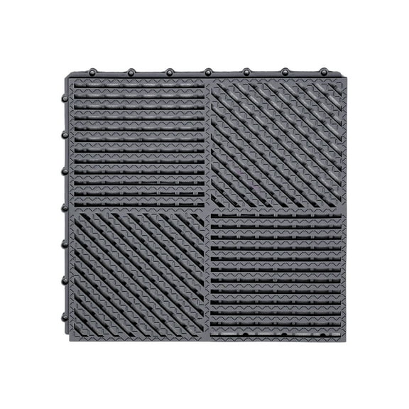 Interlocking Anti-Slip Bathroom Floor Mats | Waterproof PVC Pool & Shower Tiles with Drainage Holes | 30x30cm for Indoor & Outdoor Use | Gray, White, Blue Options