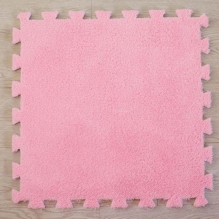Interlocking Carpet Shaggy Soft EVA Foam Mats Fluffy Area Rugs Protective Floor Tiles Exercise Play Mat for Children Kids Room Home Parlor Bedroom (12 pcs)