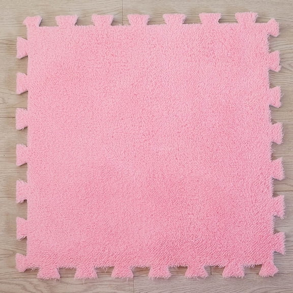 Interlocking Carpet Shaggy Soft EVA Foam Mats Fluffy Area Rugs Protective Floor Tiles Exercise Play Mat for Children Kids Room Home Parlor Bedroom (12 pcs)