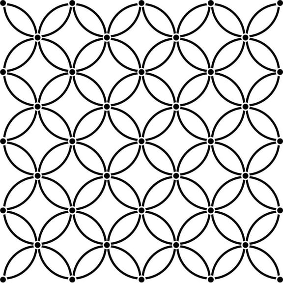 Interlocking Circles All Over Stencil by Designer Stencils (10 mil plastic)