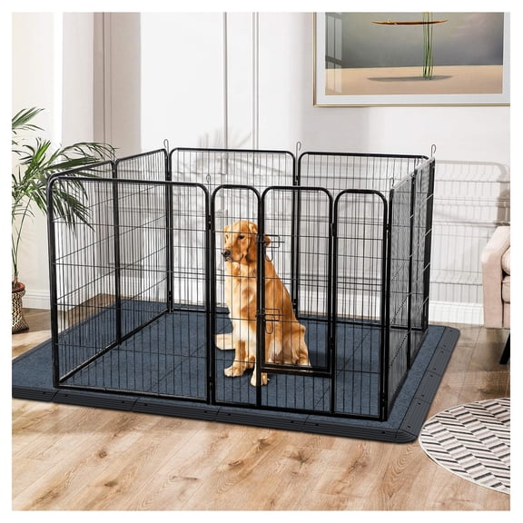 Interlocking Deck Tiles 12", DIY Patio Carpet Tiles - 36pcs for Porch, Balcony, Backyard; Anti-Slip Rug Pads Included Grey + Garden & Outdoor + Polypropylene + Polypropylene