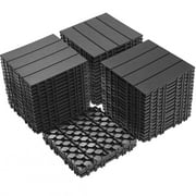Interlocking Deck Tiles, 12 inch (Pack of 44), Patio Flooring Outdoor Waterproof for Garden Poolside Front/Back Yard