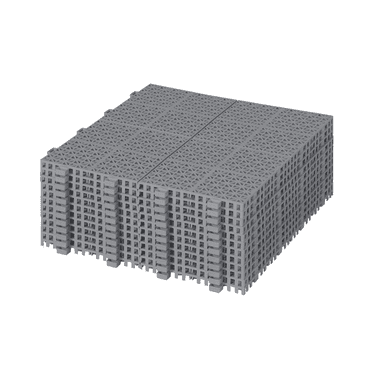 12 Pcs Interlocking Deck Tiles, 12 x 12 In Rosette Pattern, Strong Weight Capacity Upto 6613 lbs, Anti-slip Plastic Floor Tiles for Bathroom, Balcony, Porch, Outdoor or Indoor, Gray
