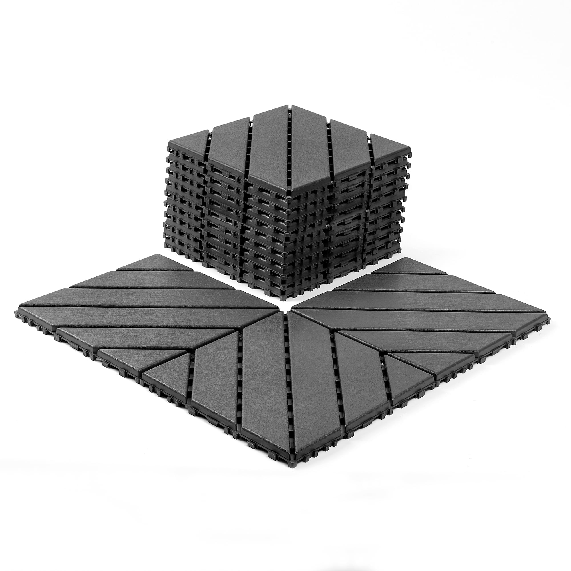 44-Pack Interlocking Deck Tiles 12" x 12" Waterproof Outdoor Patio Flooring Tiles