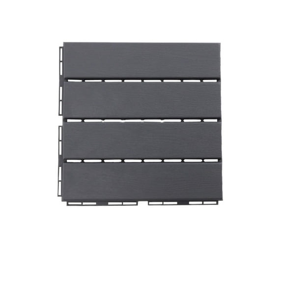 Interlocking Deck Tiles (30-Pack), DIY Snap-Together Flooring, Anti-Slip Plastic for Patio & Balcony, Easy Install & Drainage