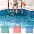 thumbnail image 1 of Interlocking Drainage Floor Tiles, PVC Pool Deck Mat, Non Slip Modular Flooring for Bathroom Shower Patio Poolside, Drainage Cushion Tile, 11.81"×11.81", Red, AKLJWH, 1 of 6