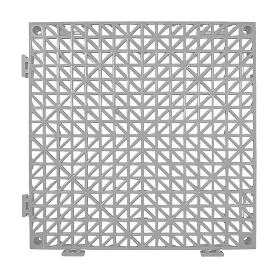 Interlocking Drainage Tiles, Premium PVC Non-Slip Floor Mats with Quick-Drain Design for Bathroom, Kitchen, Swimming Pool, Garden, 12x12in