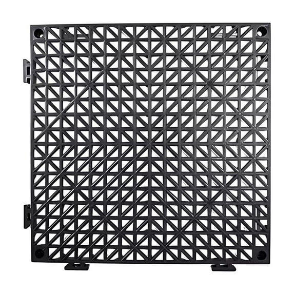 Interlocking Drainage Tiles, Premium PVC Non-Slip Floor Mats with Quick-Drain Design for Bathroom, Kitchen, Swimming Pool, Garden, 12x12in