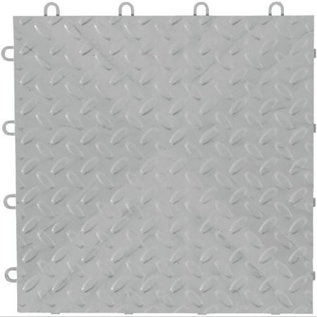 Interlocking Floor Mats (4 Pack) Silver Garage Floor Interlocking Tiles