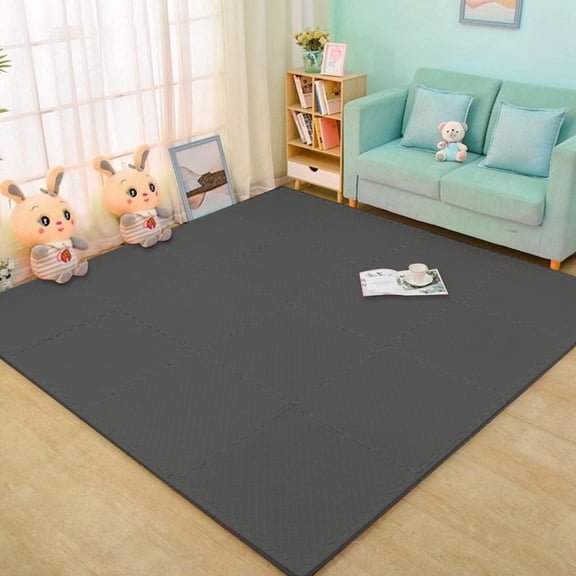 Interlocking Foam Floor Mat EVA Puzzle Mat for Home Gym Exercise Room Garage Protective Floor Padding 11.8*11.8*0.6 inches
