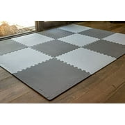 Interlocking Foam Floor Tiles from Square Brands for MMA | Gym Flooring for Home Gym | Puzzle Foam Floor Mats for Home Gym | Exercise Foam Mat | Foam Play Mat Tiles | 3/8"