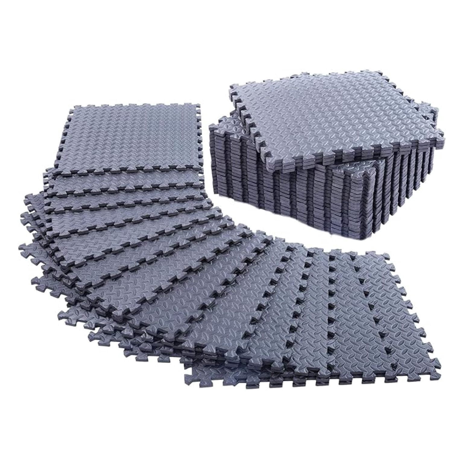 Interlocking Foam Floor Tiles XYT 24x24-Inch 1/2" Thick High-Density for Home Gym Play Area 12 Pack