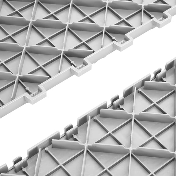 Interlocking Garage Floor Tiles 12x12 Inch, 25-Pack Non-Slip Double-Sided Textured Surface, Durable Flooring for Garages, Basements, Workshops (Silver)