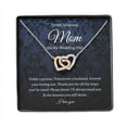 thumbnail image 1 of Interlocking Hearts, Mother Of The Groom Gift From Son To Mom Wedding Gift From Son Wedding Gift From Groom Mom Necklace Wedding Gift From, Necklaces with Meaningful Messages Card Inside, 1 of 6