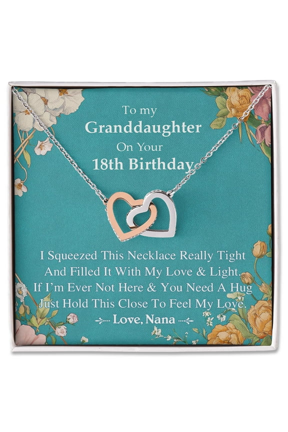 Interlocking Hearts Necklace Gift, Sentimental Jewelry with Message Card, Meaningful Birthday Present for Her, Elegant Keepsake Necklace, Thoughtful Gift to Celebrate a Special Woman in Your Life