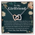 thumbnail image 1 of Interlocking Hearts Necklace, To My Girlfriend, Hold My Heart, Romantic Jewelry Gift For Girlfriend, Birthday Christmas Present, Sentimental Necklace From Boyfriend, Love Keepsake For Her, 1 of 6