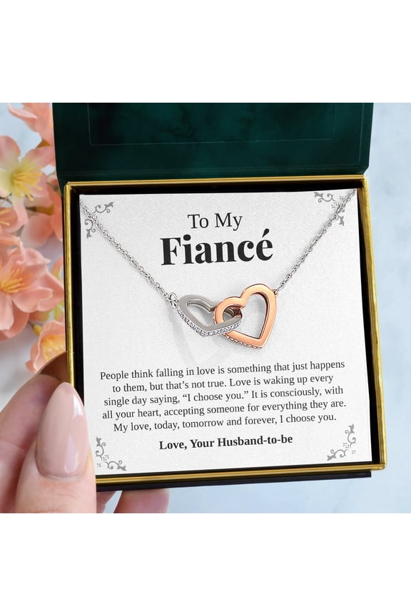 Interlocking Hearts Necklace, To My Fiance, Wife, For Birthday,, Mother's Day, Romatic Jewelry, Multi Interlocking Heart Necklace